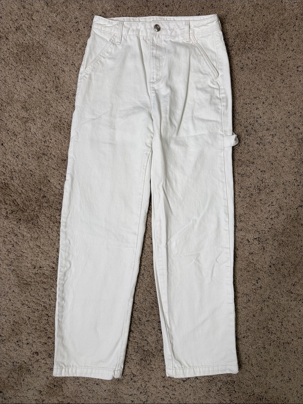 Chelsea & Violet White Straight Leg carpenter Jeans Sz 26